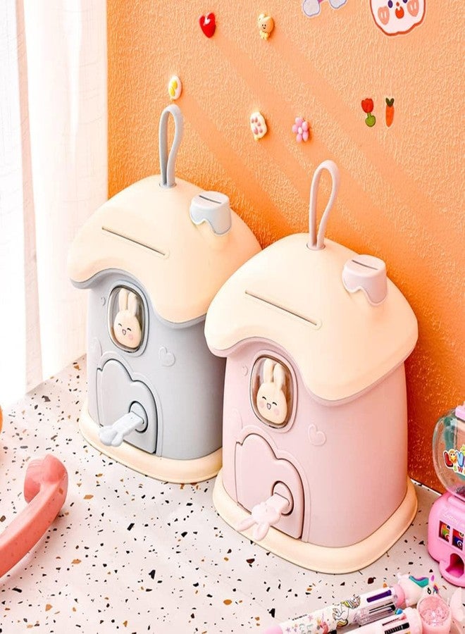 SQUICKLE Creative Cute Cartoon Money Bank || oney Saving Bank with Coin Slot, Plastic Piggy Bank for Boys & Girls (Pack of 1) (Rabbit Money Bank) - Image 2